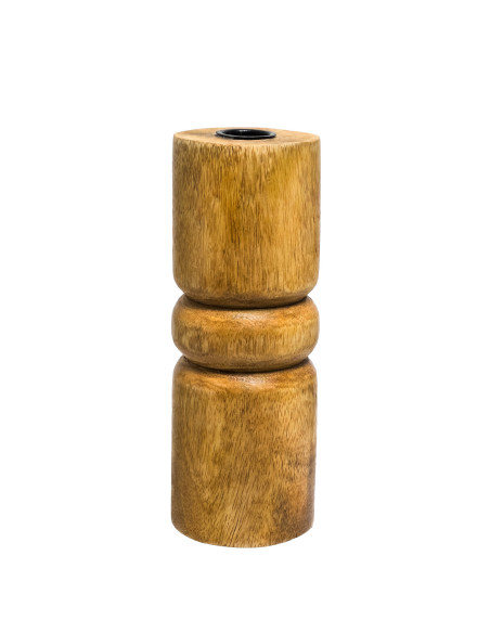 Candelabro madera 7x7x18 natural