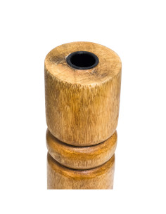 Candelabro madera 7x7x18 natural 2