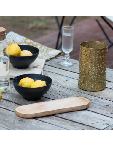 Portavelas Dorado 12x12x18,5cm - Elegante Decoración