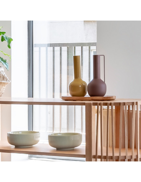 Florero Metal Lari 25cm Amarillo - Decoración Moderna