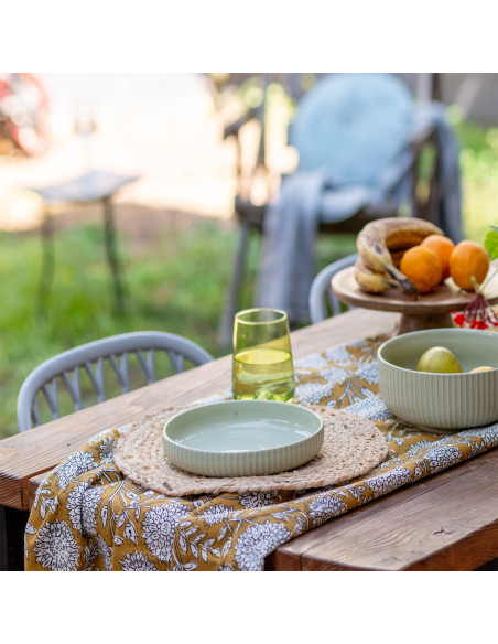 Mantel Flower Print Amarillo 150x250cm - Textil Comedor