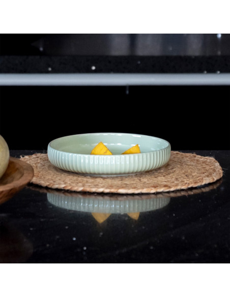 Individual de Yute Gris de 35 cm - Estilo Rústico para Comedor