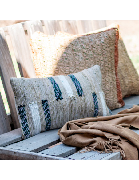 Cojín Chindi Beige/Negro 30x50 cm - Decoración Moderna