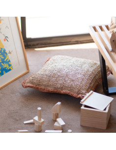 Cojín de Rafia 45x45 cm - Decoración Textil para el Hogar 2