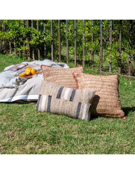 Cojín de Rafia 45x45 cm - Decoración Textil para el Hogar