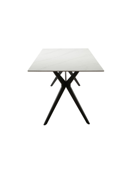 Mesa comedor 6 puestos Akila blanco mate