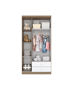 Closet Menta café-blanco 3 puertas 2