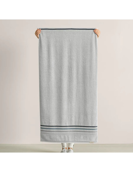 Toalla de baño Lumina 500gr 86x150 cm Gris Perla/Gris