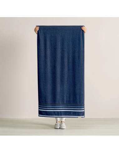 Toalla de baño Lumina 500gr 86x150cm Azul Marino/Azul