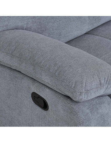 Sofá reclinable 2 cuerpos Génova gris claro