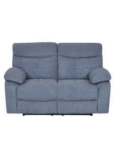 Sofá reclinable 2 cuerpos Génova gris oscuro