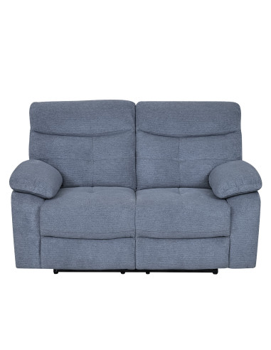 Sofá reclinable 2 cuerpos Génova gris oscuro