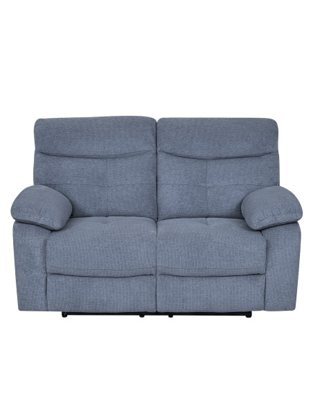 Sofá reclinable 2 cuerpos Génova gris oscuro