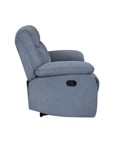 Sofá reclinable 2 cuerpos Génova gris oscuro