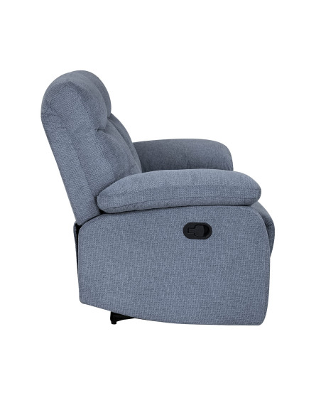 Sofá reclinable 2 cuerpos Génova gris oscuro