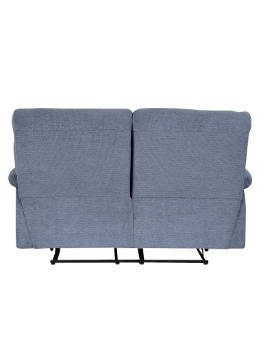 Sofá reclinable 2 cuerpos Génova gris oscuro