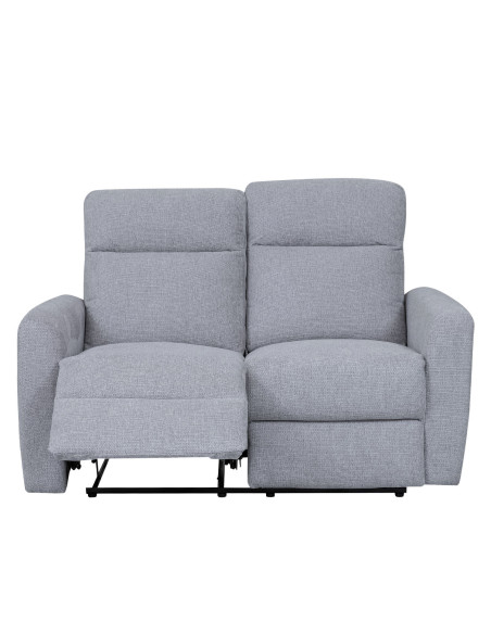 Sofá reclinable 2 cuerpos Milán gris claro