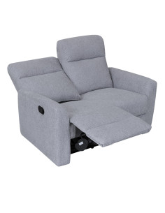 Sofá reclinable 2 cuerpos Milán gris claro 2