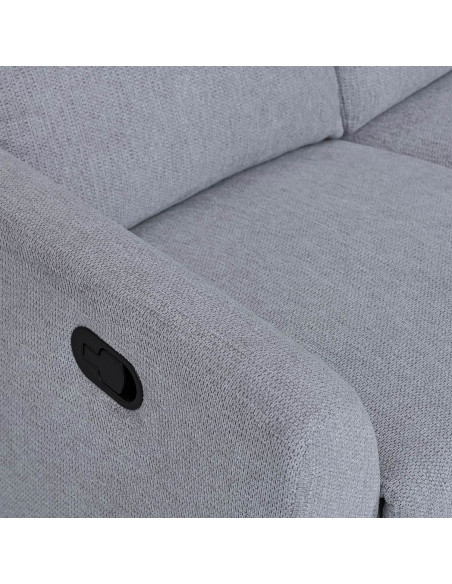 Sofá reclinable 2 cuerpos Milán gris claro