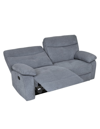 Sofá reclinable 3 cuerpos Génova gris claro