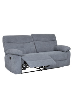 Sofá reclinable 3 cuerpos Génova gris claro 2