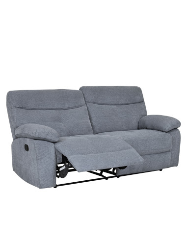 Sofá reclinable 3 cuerpos Génova gris claro