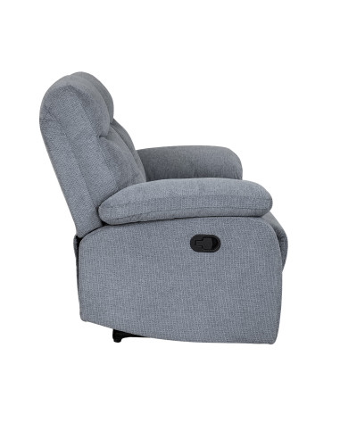 Sofá reclinable 3 cuerpos Génova gris claro