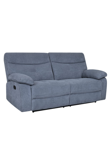 Sofá reclinable 3 cuerpos Génova gris oscuro