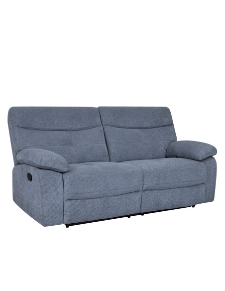 Sofá reclinable 3 cuerpos Génova gris oscuro