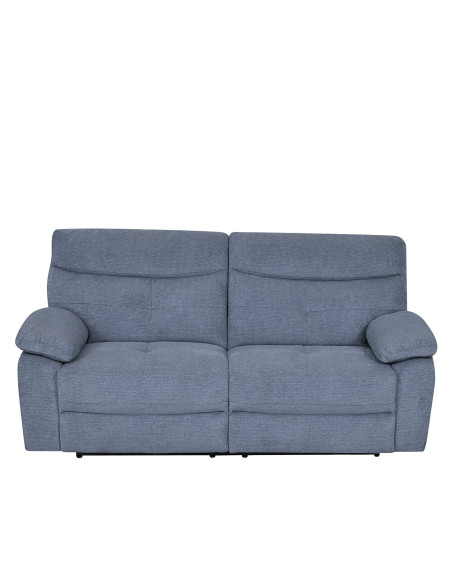 Sofá reclinable 3 cuerpos Génova gris oscuro