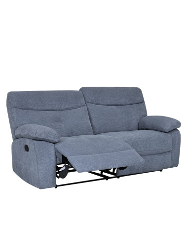 Sofá reclinable 3 cuerpos Génova gris oscuro
