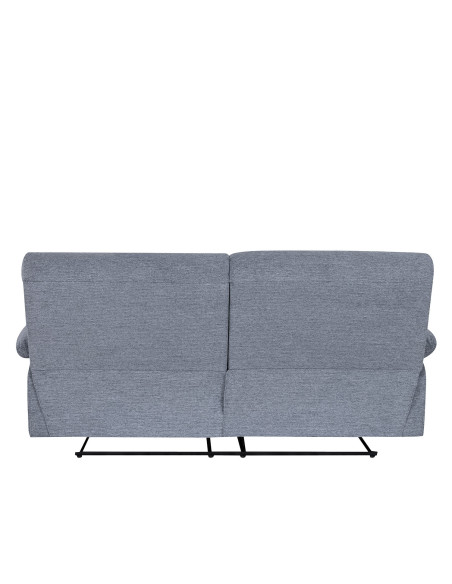 Sofá reclinable 3 cuerpos Génova gris oscuro