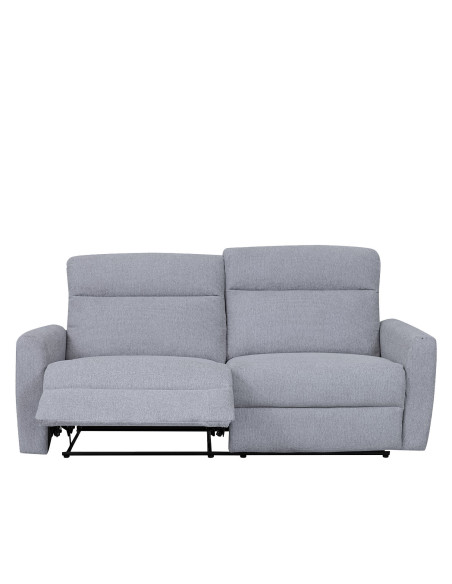 Sofá reclinable 3 cuerpos Milán gris claro