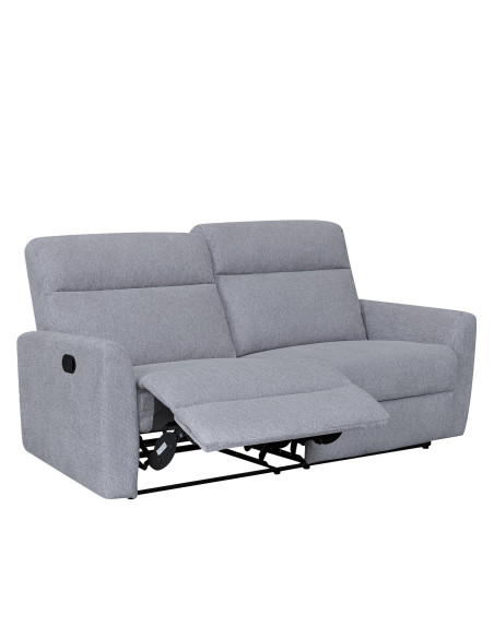 Sofá reclinable 3 cuerpos Milán gris claro