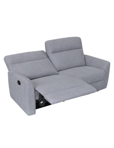 Sofá reclinable 3 cuerpos Milán gris claro 2