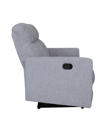 Sofá reclinable 3 cuerpos Milán gris claro