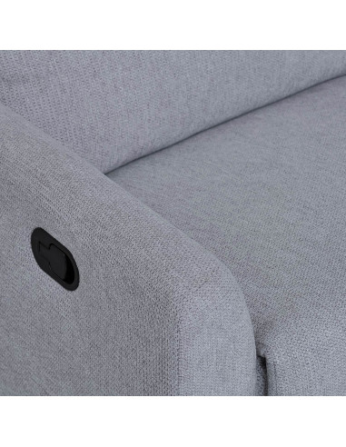 Sofá reclinable 3 cuerpos Milán gris claro