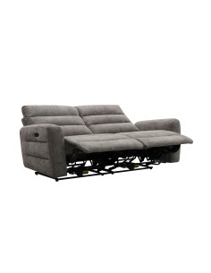 Sofá reclinable 3 cuerpos Lima gris oscuro 2