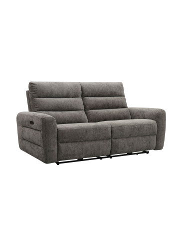 Sofá reclinable 3 cuerpos Lima gris oscuro