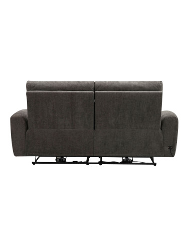 Sofá reclinable 3 cuerpos Lima gris oscuro