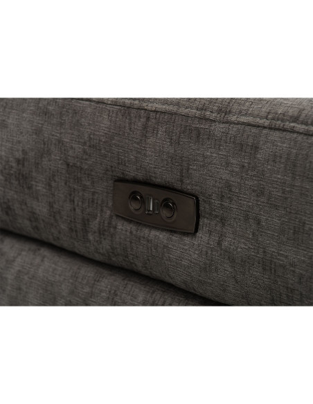 Sofá reclinable 3 cuerpos Lima gris oscuro