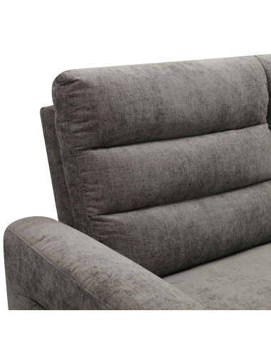 Sofá reclinable 3 cuerpos Lima gris oscuro
