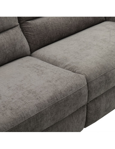 Sofá reclinable 3 cuerpos Lima gris oscuro