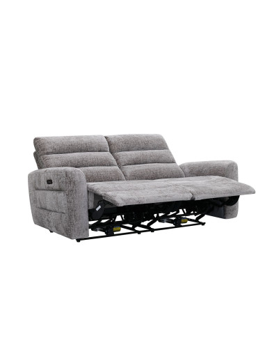 Sofá reclinable 3 cuerpos Lima gris