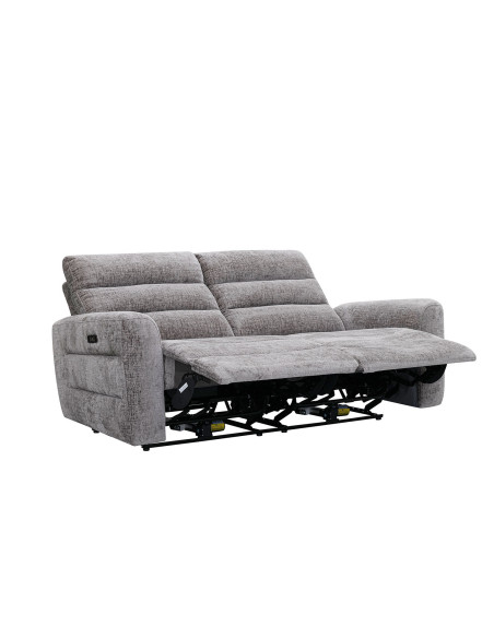 Sofá reclinable 3 cuerpos Lima gris