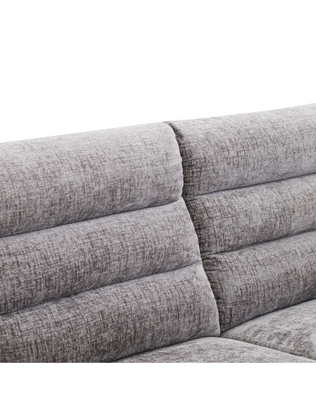 Sofá reclinable 3 cuerpos Lima gris