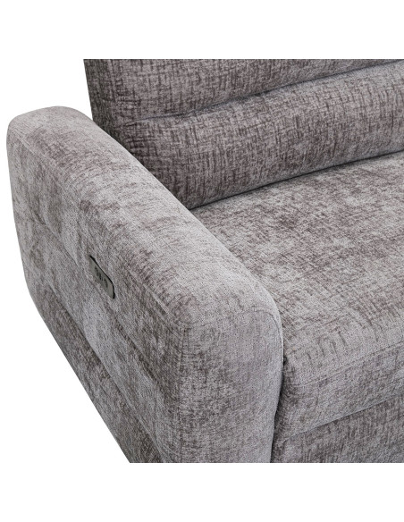Sofá reclinable 3 cuerpos Lima gris