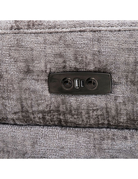 Sofá reclinable 3 cuerpos Lima gris