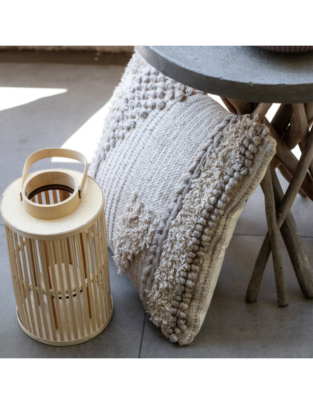 Farol Mixu Bambú 30cm - Decoración Natural y Elegante