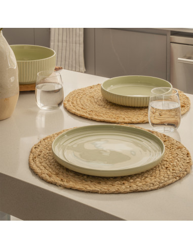 Plato Fondo Comacchio Verde 25cm - Elegancia en tu Mesa